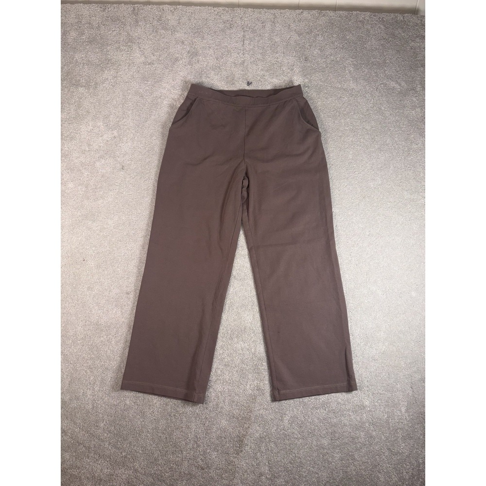 Women's Perfect Fit Pants, Straight-Leg small petite brown - Picture 1 of 11